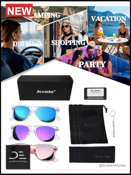 3 Pack Polarized Square Sunglasses UV Protection Trendy Shades main image 7
